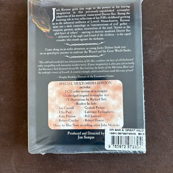 Jack Kerouac Audio CD Dr Sax and The Great World Snake Un-Opened - Picture 2 of 2